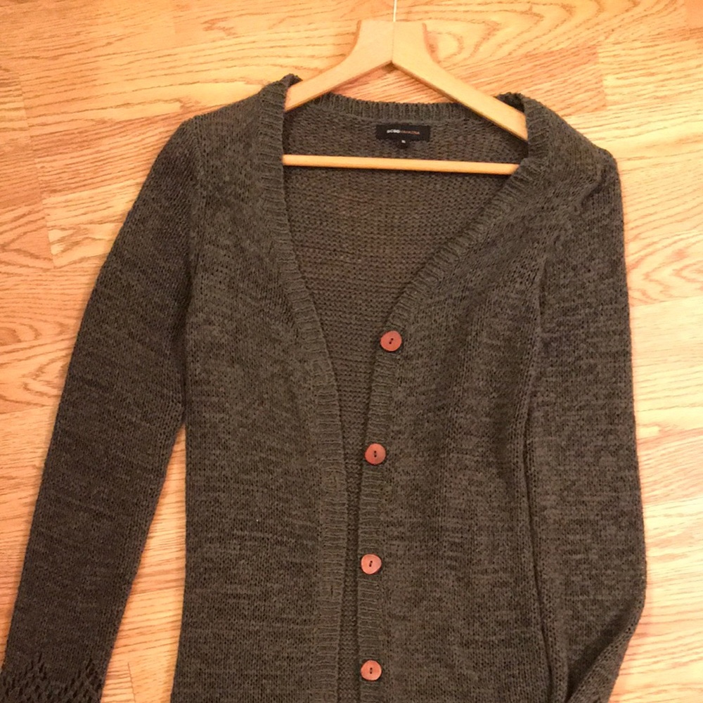 BCBG Maxazria size small olive green sweater